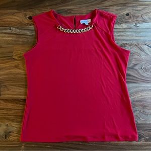 NWOT Red Calvin Klein Shirt/Blouse